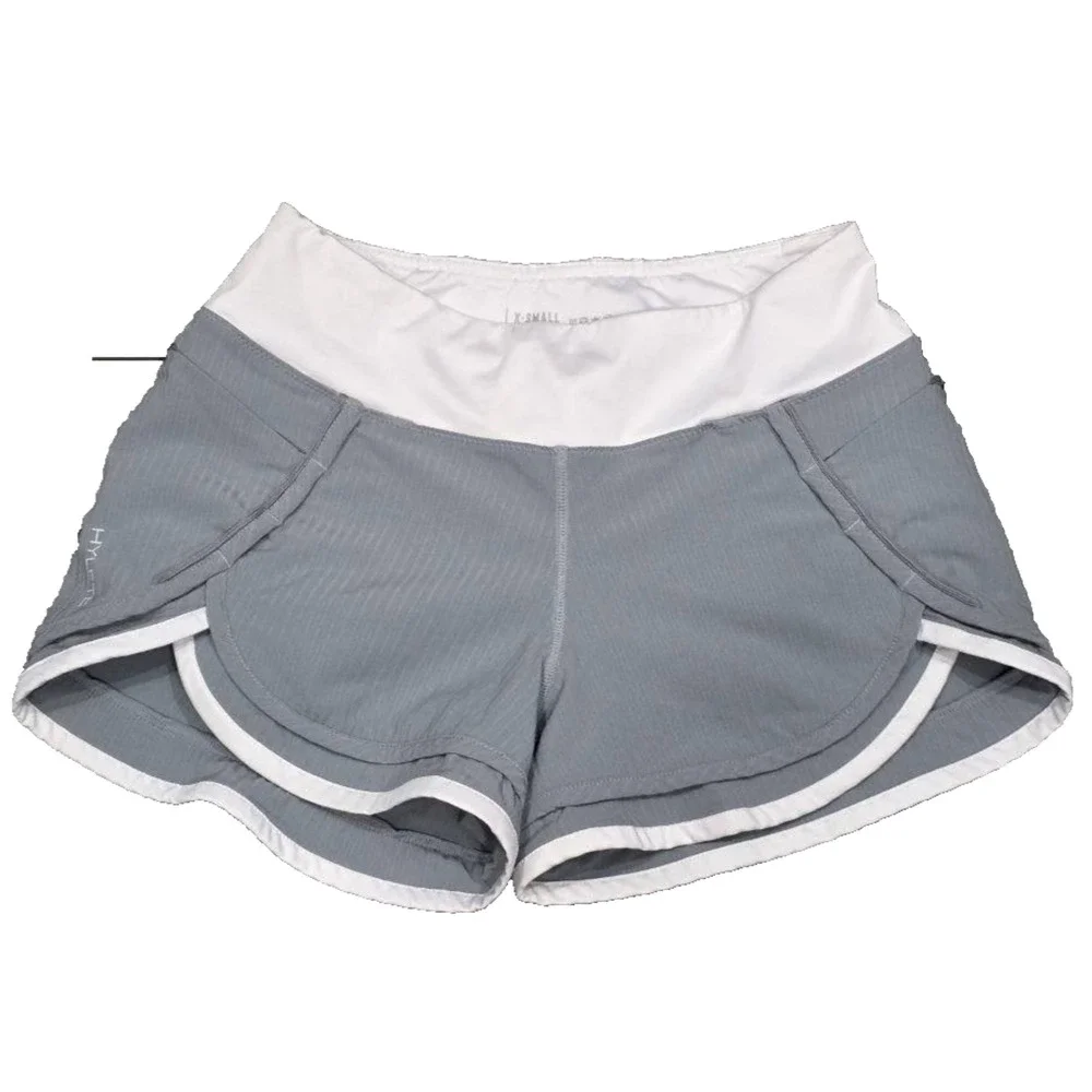 Hylete Iris Lined Shorts girl preppy Gray X-Small A005146